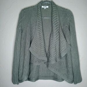 BB Dakota Gray Waterfall Knit Cardigan